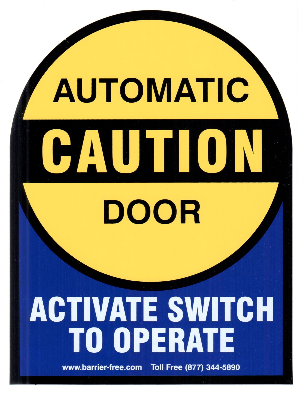 Automatic Door Signs - Automatic Sliding Door